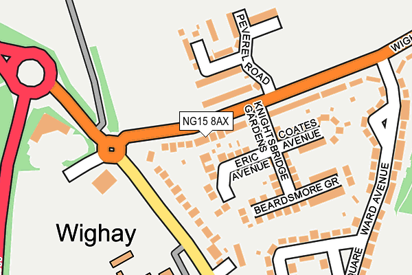 NG15 8AX map - OS OpenMap – Local (Ordnance Survey) NG15 8AX map - OS OpenMap – Local (Ordnance Survey)