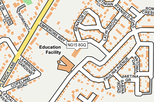 NG15 8GQ map - OS OpenMap – Local (Ordnance Survey) NG15 8GQ map - OS OpenMap – Local (Ordnance Survey)