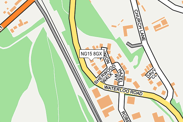 NG15 8GX map - OS OpenMap – Local (Ordnance Survey) NG15 8GX map - OS OpenMap – Local (Ordnance Survey)