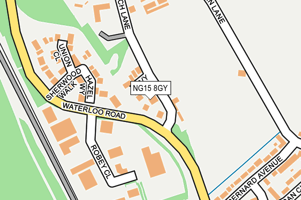 NG15 8GY map - OS OpenMap – Local (Ordnance Survey)