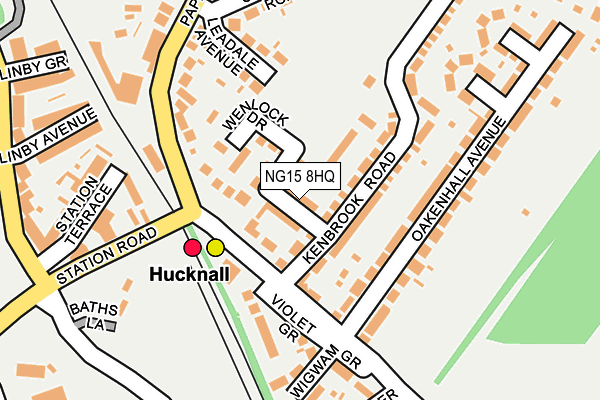 NG15 8HQ map - OS OpenMap – Local (Ordnance Survey) NG15 8HQ map - OS OpenMap – Local (Ordnance Survey)