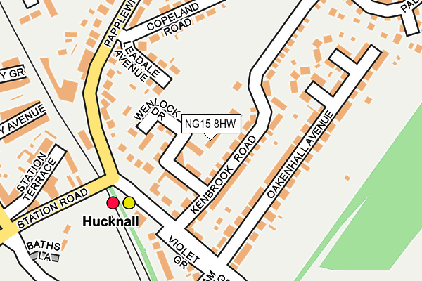 NG15 8HW map - OS OpenMap – Local (Ordnance Survey) NG15 8HW map - OS OpenMap – Local (Ordnance Survey)