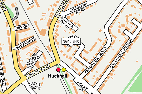 NG15 8HX map - OS OpenMap – Local (Ordnance Survey) NG15 8HX map - OS OpenMap – Local (Ordnance Survey)