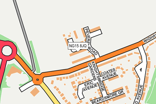 NG15 8JQ map - OS OpenMap – Local (Ordnance Survey) NG15 8JQ map - OS OpenMap – Local (Ordnance Survey)