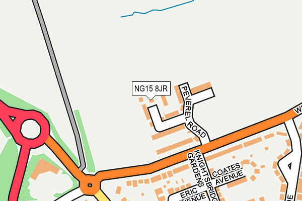 NG15 8JR map - OS OpenMap – Local (Ordnance Survey) NG15 8JR map - OS OpenMap – Local (Ordnance Survey)