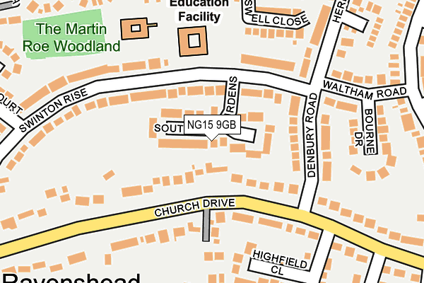 NG15 9GB map - OS OpenMap – Local (Ordnance Survey) NG15 9GB map - OS OpenMap – Local (Ordnance Survey)