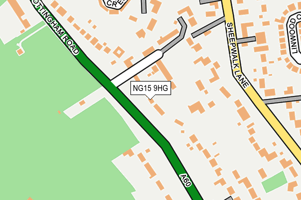 NG15 9HG map - OS OpenMap – Local (Ordnance Survey) NG15 9HG map - OS OpenMap – Local (Ordnance Survey)