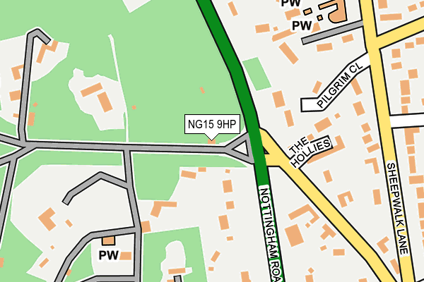 NG15 9HP map - OS OpenMap – Local (Ordnance Survey) NG15 9HP map - OS OpenMap – Local (Ordnance Survey)