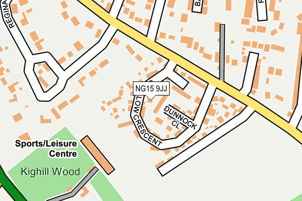 NG15 9JJ map - OS OpenMap – Local (Ordnance Survey) NG15 9JJ map - OS OpenMap – Local (Ordnance Survey)