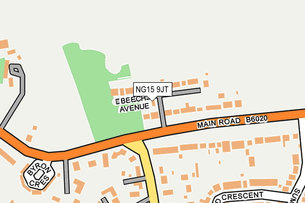 NG15 9JT map - OS OpenMap – Local (Ordnance Survey) NG15 9JT map - OS OpenMap – Local (Ordnance Survey)