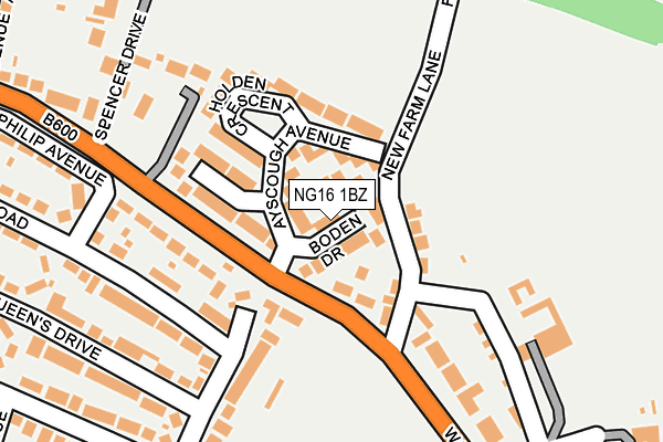 NG16 1BZ map - OS OpenMap – Local (Ordnance Survey) NG16 1BZ map - OS OpenMap – Local (Ordnance Survey)