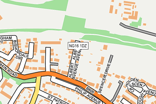 NG16 1DZ map - OS OpenMap – Local (Ordnance Survey) NG16 1DZ map - OS OpenMap – Local (Ordnance Survey)