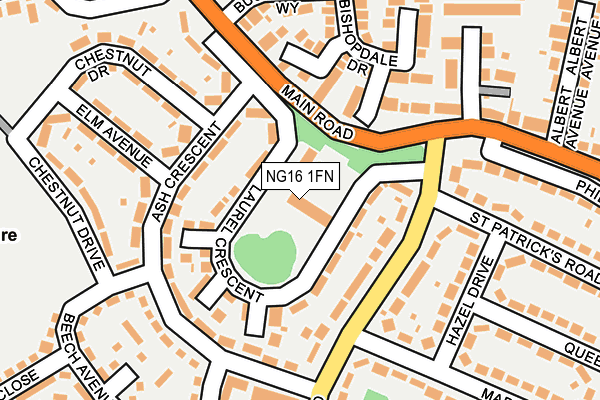 NG16 1FN map - OS OpenMap – Local (Ordnance Survey) NG16 1FN map - OS OpenMap – Local (Ordnance Survey)