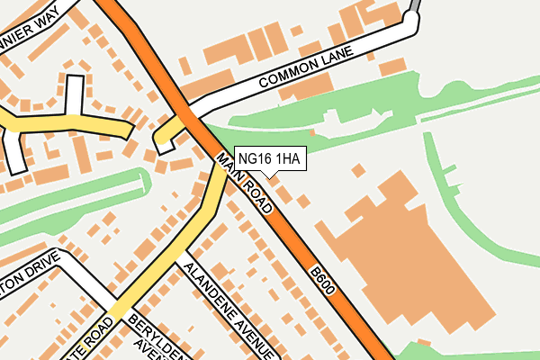 NG16 1HA map - OS OpenMap – Local (Ordnance Survey) NG16 1HA map - OS OpenMap – Local (Ordnance Survey)