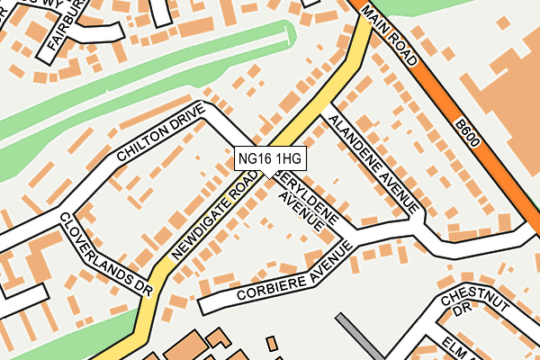 NG16 1HG map - OS OpenMap – Local (Ordnance Survey) NG16 1HG map - OS OpenMap – Local (Ordnance Survey)