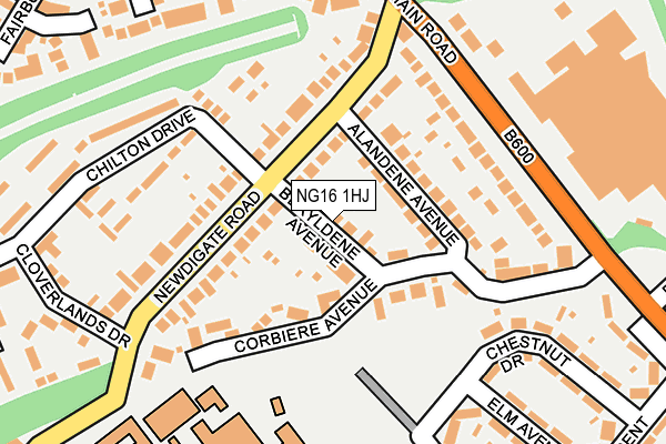 NG16 1HJ map - OS OpenMap – Local (Ordnance Survey) NG16 1HJ map - OS OpenMap – Local (Ordnance Survey)