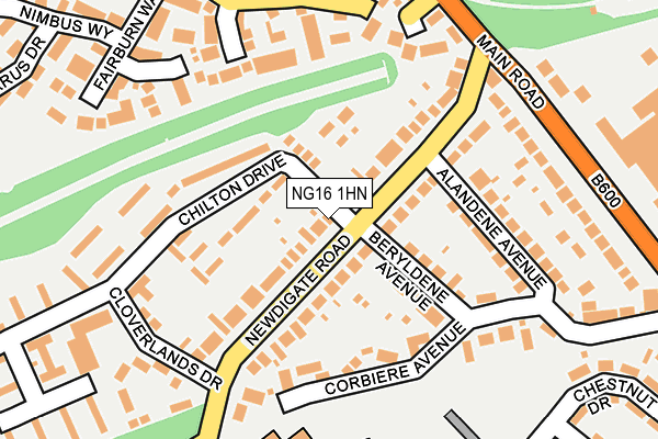 NG16 1HN map - OS OpenMap – Local (Ordnance Survey) NG16 1HN map - OS OpenMap – Local (Ordnance Survey)