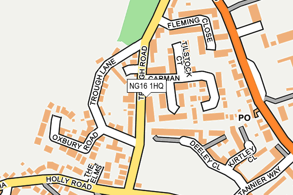 NG16 1HQ map - OS OpenMap – Local (Ordnance Survey) NG16 1HQ map - OS OpenMap – Local (Ordnance Survey)
