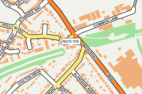 NG16 1HX map - OS OpenMap – Local (Ordnance Survey) NG16 1HX map - OS OpenMap – Local (Ordnance Survey)
