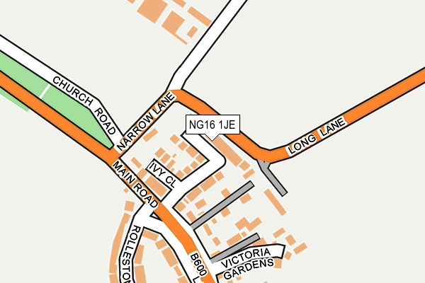 NG16 1JE map - OS OpenMap – Local (Ordnance Survey)