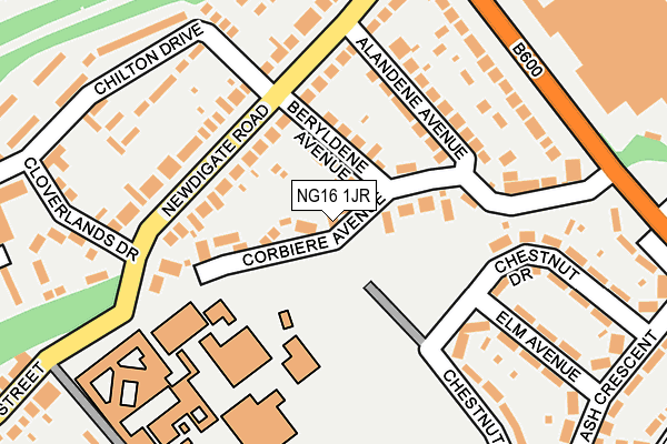 NG16 1JR map - OS OpenMap – Local (Ordnance Survey) NG16 1JR map - OS OpenMap – Local (Ordnance Survey)