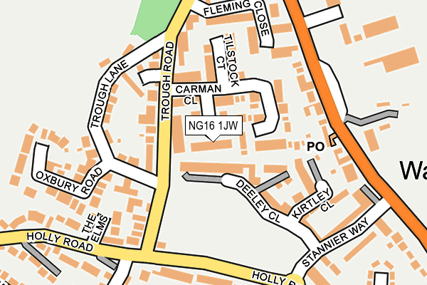 NG16 1JW map - OS OpenMap – Local (Ordnance Survey) NG16 1JW map - OS OpenMap – Local (Ordnance Survey)