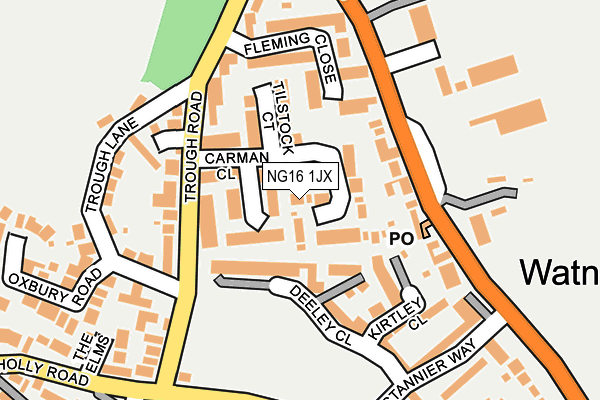 NG16 1JX map - OS OpenMap – Local (Ordnance Survey) NG16 1JX map - OS OpenMap – Local (Ordnance Survey)