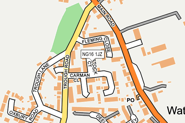 NG16 1JZ map - OS OpenMap – Local (Ordnance Survey) NG16 1JZ map - OS OpenMap – Local (Ordnance Survey)