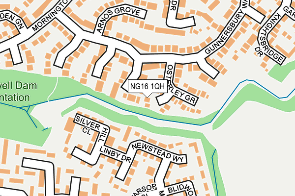 NG16 1QH map - OS OpenMap – Local (Ordnance Survey) NG16 1QH map - OS OpenMap – Local (Ordnance Survey)