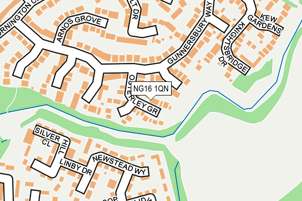 NG16 1QN map - OS OpenMap – Local (Ordnance Survey) NG16 1QN map - OS OpenMap – Local (Ordnance Survey)