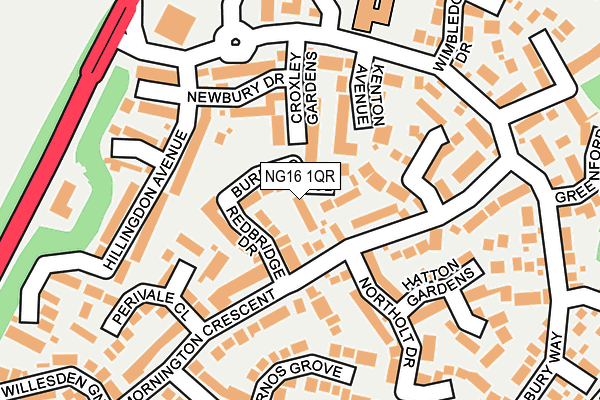 NG16 1QR map - OS OpenMap – Local (Ordnance Survey) NG16 1QR map - OS OpenMap – Local (Ordnance Survey)