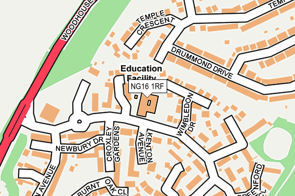 NG16 1RF map - OS OpenMap – Local (Ordnance Survey) NG16 1RF map - OS OpenMap – Local (Ordnance Survey)