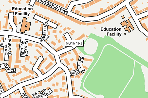 NG16 1RJ map - OS OpenMap – Local (Ordnance Survey) NG16 1RJ map - OS OpenMap – Local (Ordnance Survey)