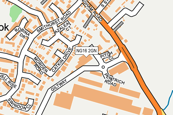 NG16 2GN map - OS OpenMap – Local (Ordnance Survey) NG16 2GN map - OS OpenMap – Local (Ordnance Survey)