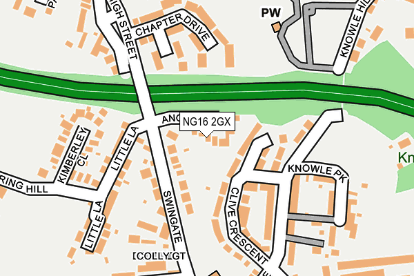 NG16 2GX map - OS OpenMap – Local (Ordnance Survey) NG16 2GX map - OS OpenMap – Local (Ordnance Survey)