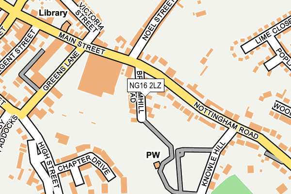NG16 2LZ map - OS OpenMap – Local (Ordnance Survey) NG16 2LZ map - OS OpenMap – Local (Ordnance Survey)