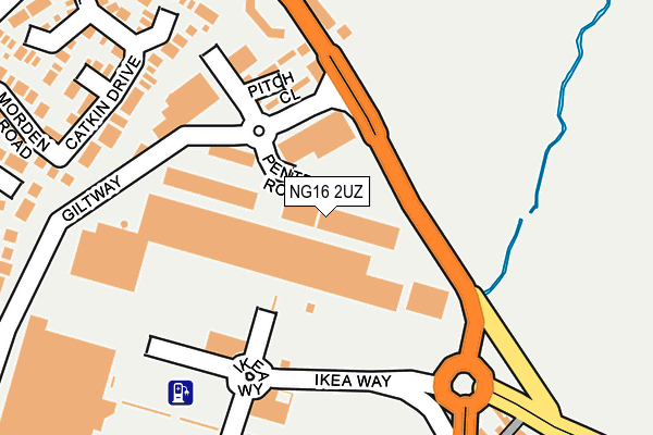 NG16 2UZ map - OS OpenMap – Local (Ordnance Survey) NG16 2UZ map - OS OpenMap – Local (Ordnance Survey)
