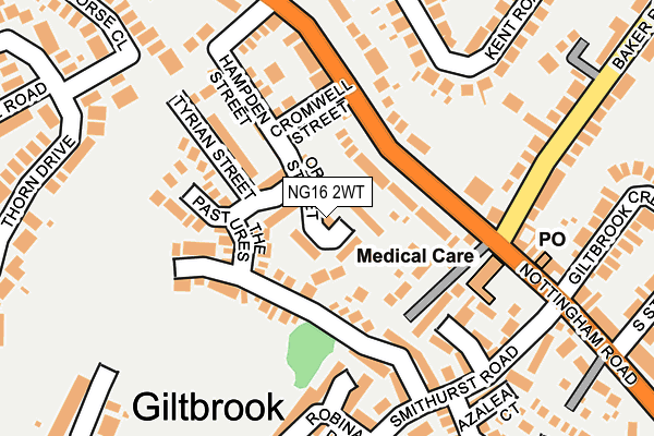 NG16 2WT map - OS OpenMap – Local (Ordnance Survey) NG16 2WT map - OS OpenMap – Local (Ordnance Survey)