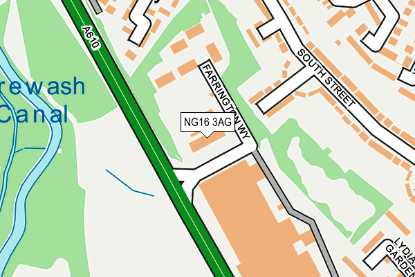 NG16 3AG map - OS OpenMap – Local (Ordnance Survey) NG16 3AG map - OS OpenMap – Local (Ordnance Survey)