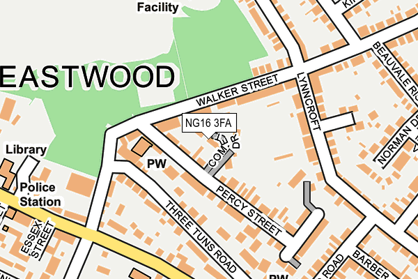 NG16 3FA map - OS OpenMap – Local (Ordnance Survey) NG16 3FA map - OS OpenMap – Local (Ordnance Survey)
