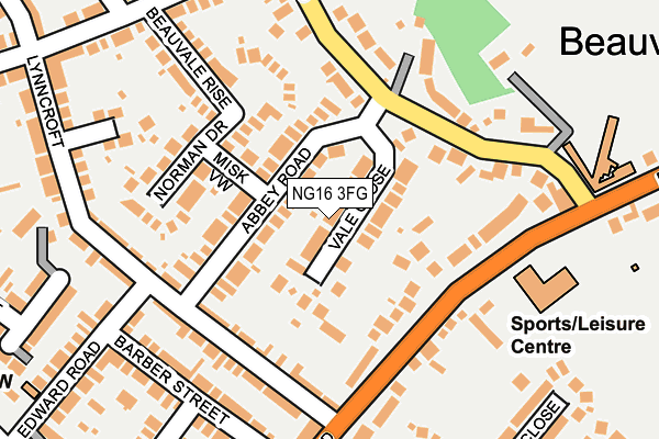 NG16 3FG map - OS OpenMap – Local (Ordnance Survey) NG16 3FG map - OS OpenMap – Local (Ordnance Survey)