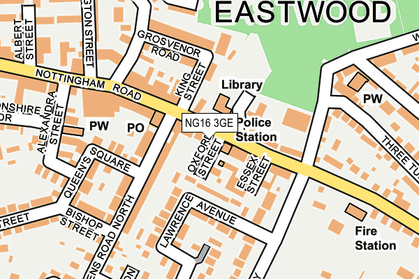NG16 3GE map - OS OpenMap – Local (Ordnance Survey) NG16 3GE map - OS OpenMap – Local (Ordnance Survey)