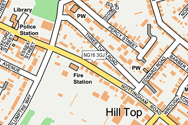 NG16 3GJ map - OS OpenMap – Local (Ordnance Survey) NG16 3GJ map - OS OpenMap – Local (Ordnance Survey)