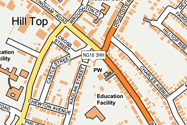 NG16 3HH map - OS OpenMap – Local (Ordnance Survey) NG16 3HH map - OS OpenMap – Local (Ordnance Survey)