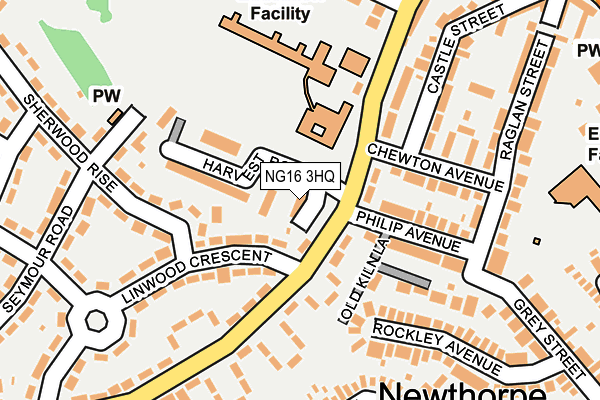NG16 3HQ map - OS OpenMap – Local (Ordnance Survey) NG16 3HQ map - OS OpenMap – Local (Ordnance Survey)