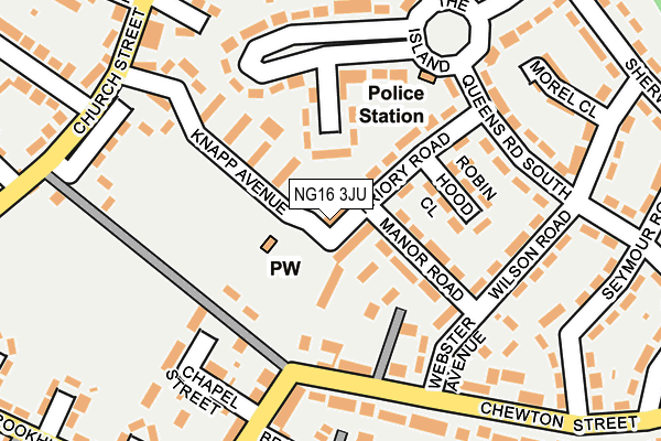 NG16 3JU map - OS OpenMap – Local (Ordnance Survey)