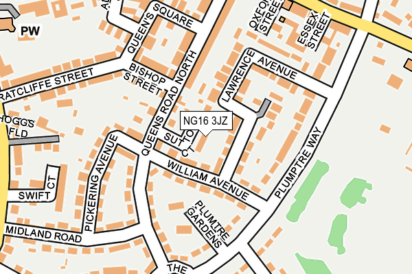 NG16 3JZ map - OS OpenMap – Local (Ordnance Survey) NG16 3JZ map - OS OpenMap – Local (Ordnance Survey)