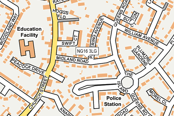 NG16 3LG map - OS OpenMap – Local (Ordnance Survey) NG16 3LG map - OS OpenMap – Local (Ordnance Survey)
