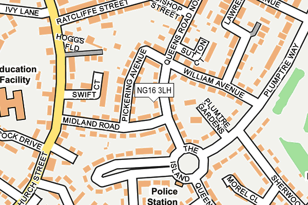 NG16 3LH map - OS OpenMap – Local (Ordnance Survey) NG16 3LH map - OS OpenMap – Local (Ordnance Survey)