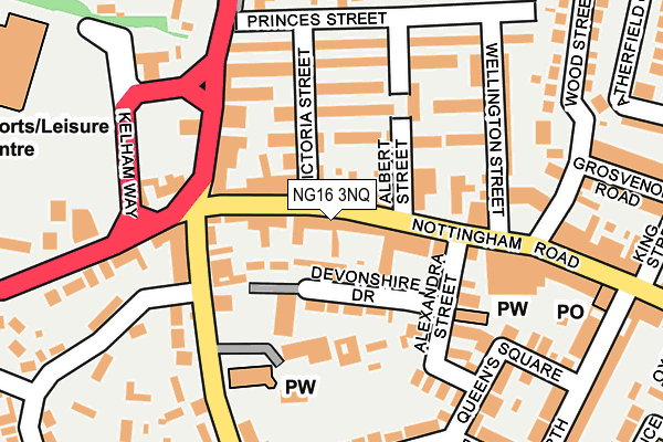NG16 3NQ map - OS OpenMap – Local (Ordnance Survey) NG16 3NQ map - OS OpenMap – Local (Ordnance Survey)